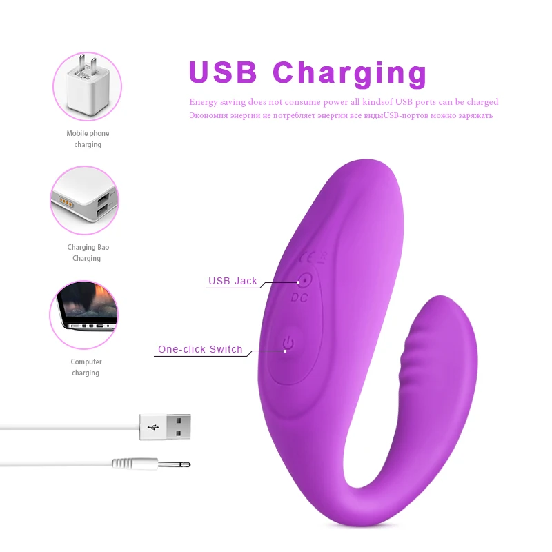 Vibrador de carga USB g-spot para mujer vibradores de doble cabeza de silicona para adultos Juguete