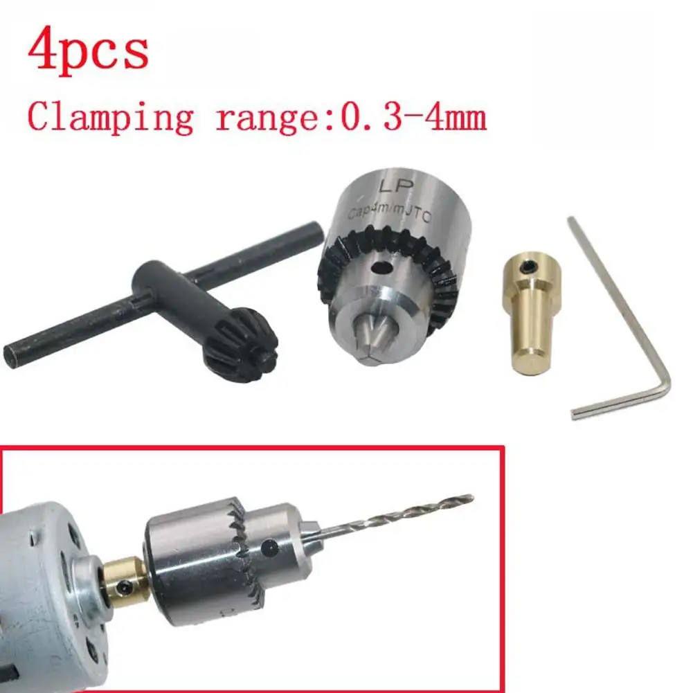 Микро Мотор сверла зажимные патроны 0,3-4 мм Jt0 крепление шпиля сверлильный патрон с зажимом ключ 3,17 мм Латунь Мини вал электродвигателя