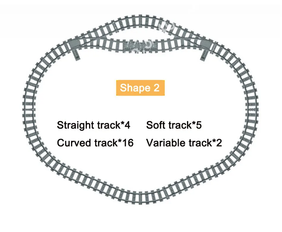 Городские поезда гибкий аксессуар для трека гибкий рельсовый переключатель строительный блок кирпичи детские игрушки совместимы с треками брэнка 7499