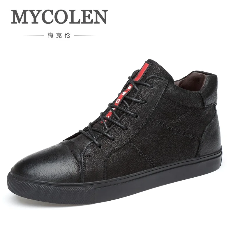 

MYCOLEN New Arrivals Men Casual Shoes Warm High-Top Canvas Men Shoes Flats High Quality Men Shoes Chaussure Homme Haute