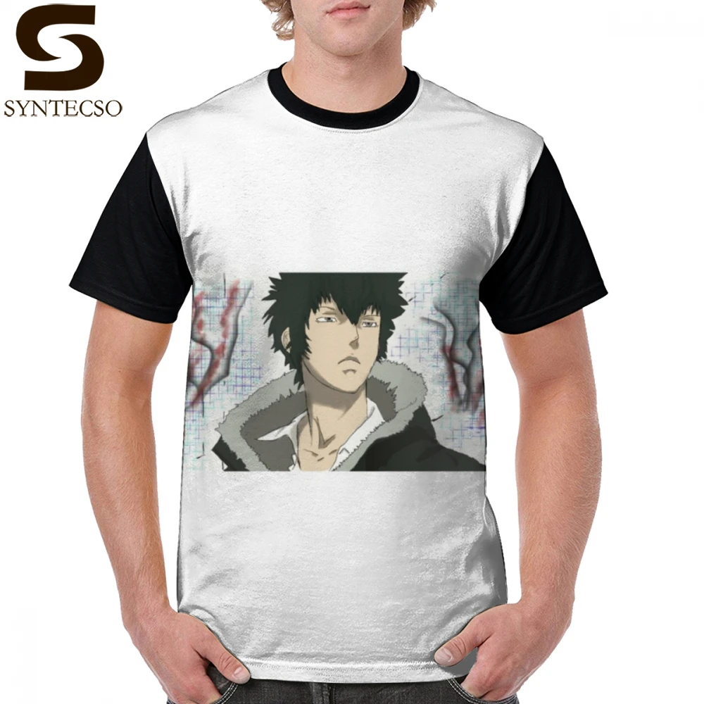 

Psycho Pass T Shirt Shinya Kougami T-Shirt Fun Male Graphic Tee Shirt Oversize 100 Polyester Short Sleeves Classic Graphic Tshirt