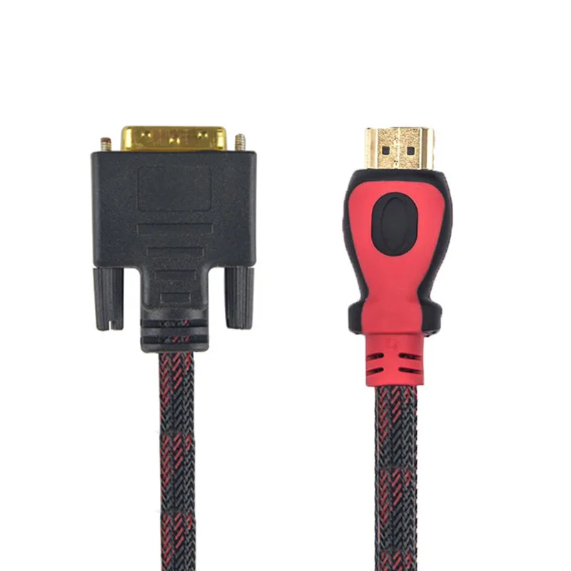 عالية السرعة HDMI إلى DVI 24 + 1 دبوس الذهب مطلي الذكور إلى الذكور محول محول hdmi 1080 P HD 3D رصد HDTV العارض الكمبيوتر الدفتري عالية السرعة HDMI إلى DVI 24 + 1 دبوس الذهب مطلي الذكور إلى الذكور محول محول hdmi 1080 P HD 3D رصد HDTV العارض الكمبيوتر الدفتري