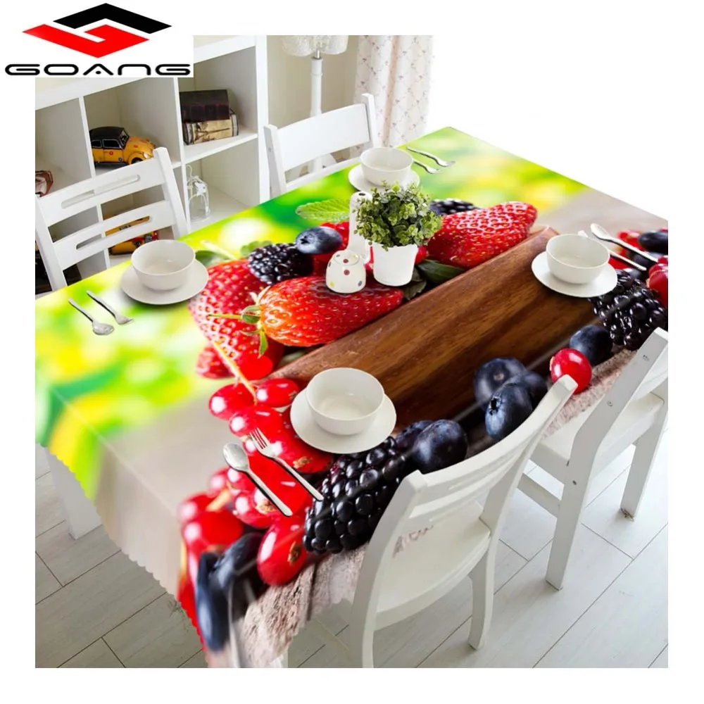 GOANG table cloth cotton waterproof tablecloth fruits pattern