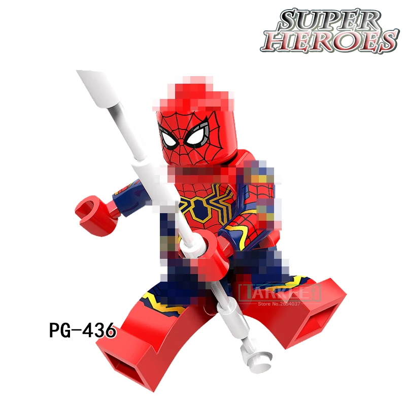 Single Sale PG436 Red Spiderman Super Heroes Building ...