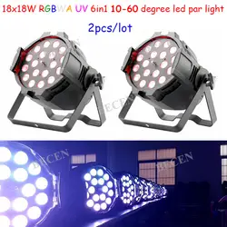 18x18 Вт Zoom Par Light RGBWA УФ 6в1 светодиодный par light 10-60 градусов 2 шт. без налога корабль от Eurp склад