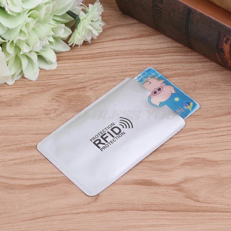 Против сканирования RFID рукав протектор кредитной ID карты Алюминиевый держатель фольги анти-сканирования карты рукав