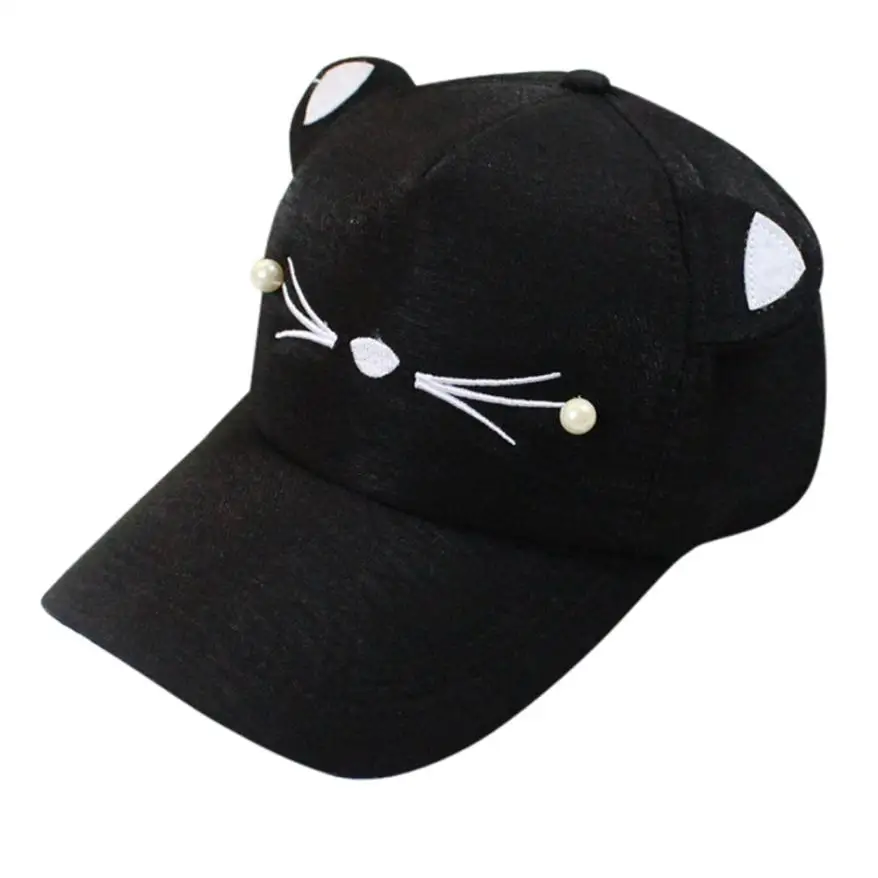 Unisex Hat Cap Spring Fashion Tide Pearl Wild Cute Student Cat Ears