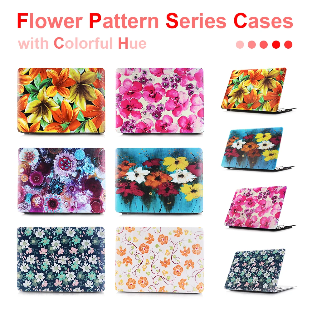 NEW Pattern Series Colorful Hue Matte Case Cover For Apple macbook Air Pro Retina 11 12 13 15 laptop bag For Mac book 13.3 inch