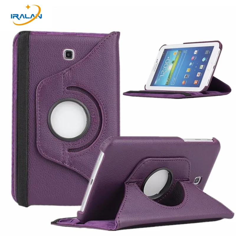 

New 360 Degree Rotating PU Leather Flip Case For Samsung Galaxy Tab 3 7.0 P3200 P3210 T210 T211 T215 7 inch Stand Cover+stylus