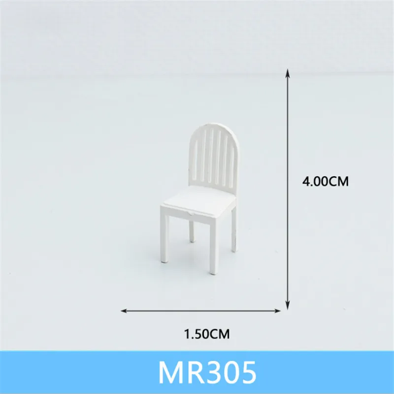 1 шт./лот масштаб 1:25 пластиковый миниатюрный мебель стол и стул для строительства поезда Макет железной дороги декорации аксессуары - Цвет: MR305