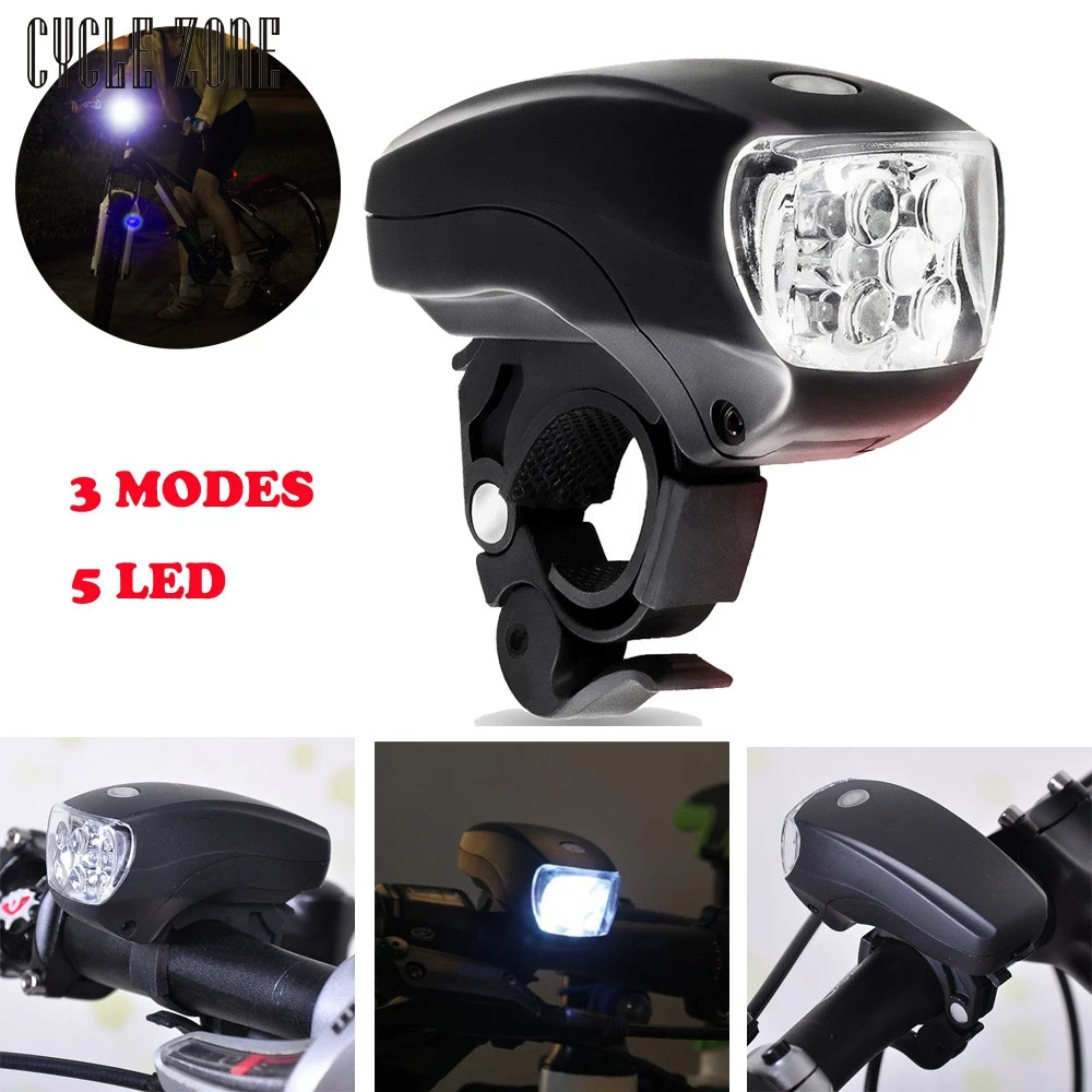 

5 LED Cycling Bike Bicycle Front Head Light Lamp 3-Modes Flashlight Tactical Weapon Light for hunting Camping Torch Lamp Mar23