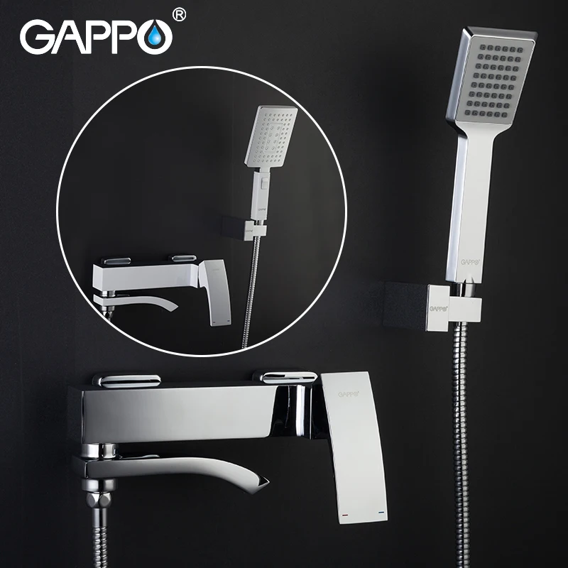 Preise Gappo Chrom Messing Dusche Wasserhahn Bad Mischer Wasserhahn Wasserfall mit Hand Dusche Kopf Set Wand Bad Regen Dusche Set griferia