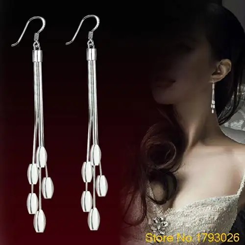 

Women's Fashion Drops Long Hook Tassels Dangle Earrings for Wedding party 4TEO