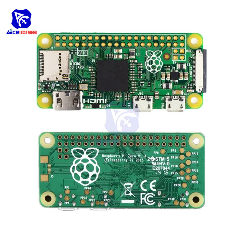 Raspberry Pi Zero v1.3 Board Camera Version HDMI Dual Micro USB Interface Micro SD Slot Development Board without Bluetooth