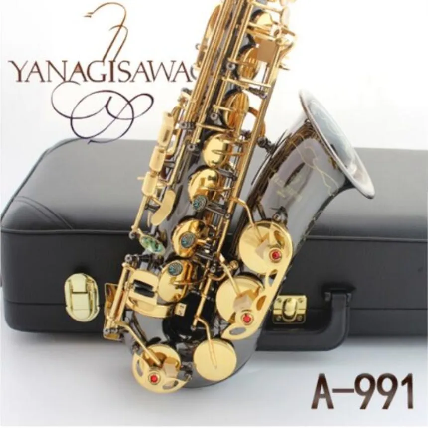 

Japan Musical instrument New YANAGISAWA A 991 E flat Alto saxophone Black Nickel Gold Saxophone Professional Free Shipping