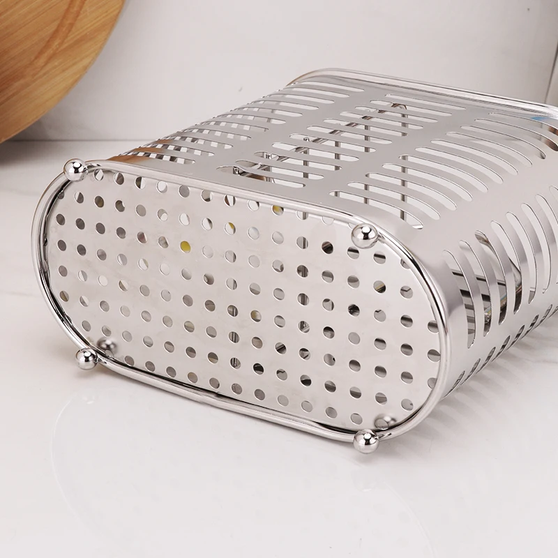 Durable Stainless steel hanging chopstick cages spoon holder fork rack reinforced kitchen supply shelves cutlery organizer