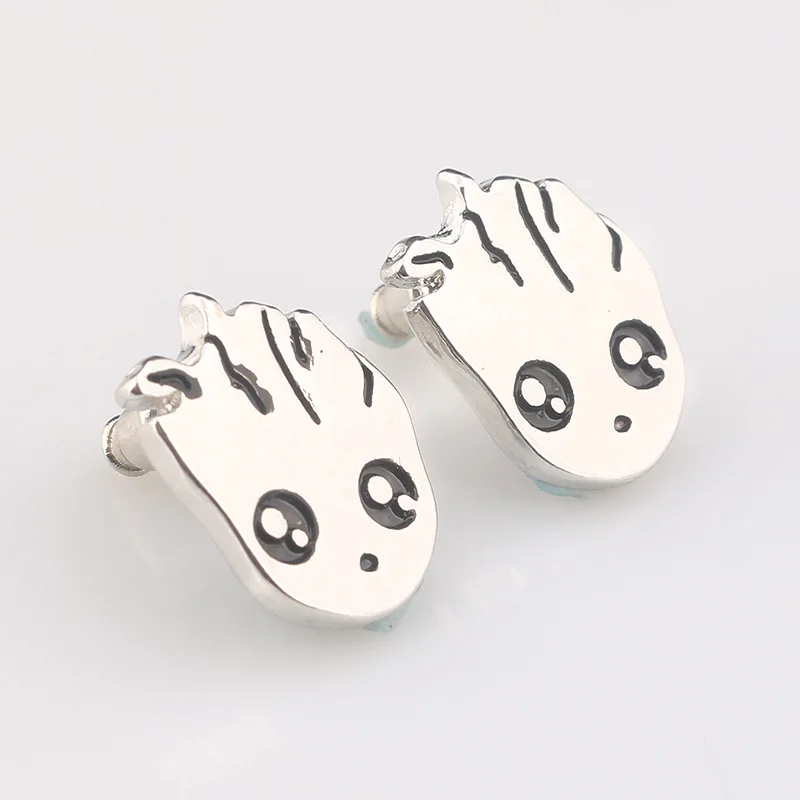 

Marvel New Hero Black Panther Earrings Avengers Fashion Figures Guardians of the Galaxy Tree Man Baby Alloy Action Toys
