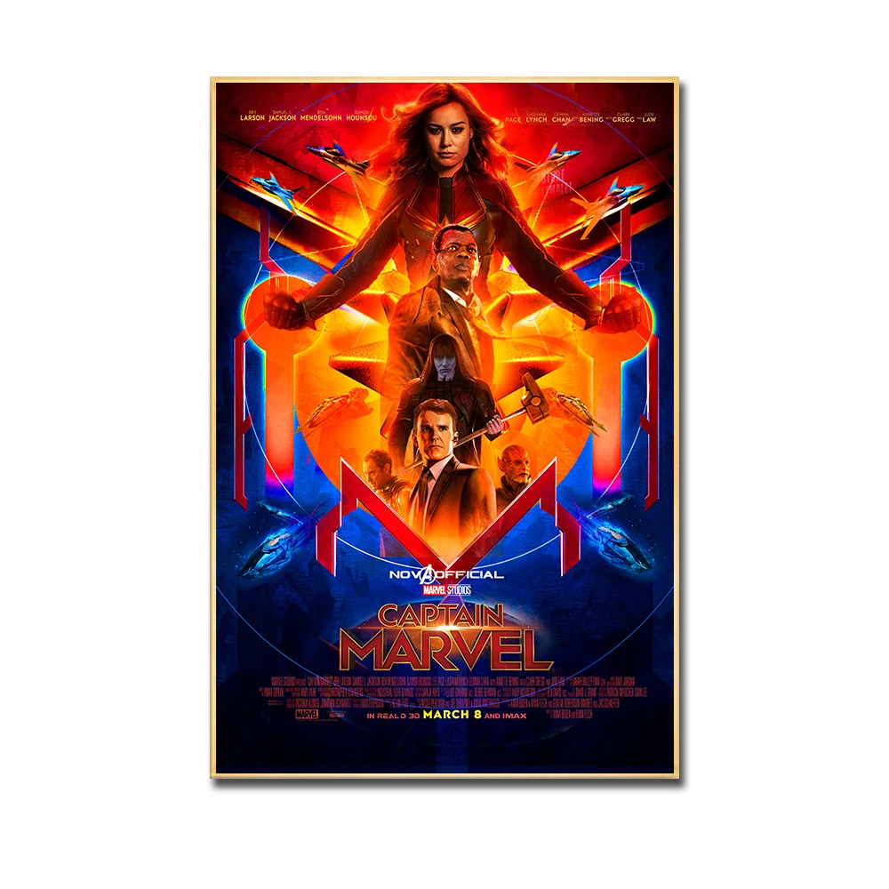 Captain Marvel Movie Poster High Quality Prints Official Art