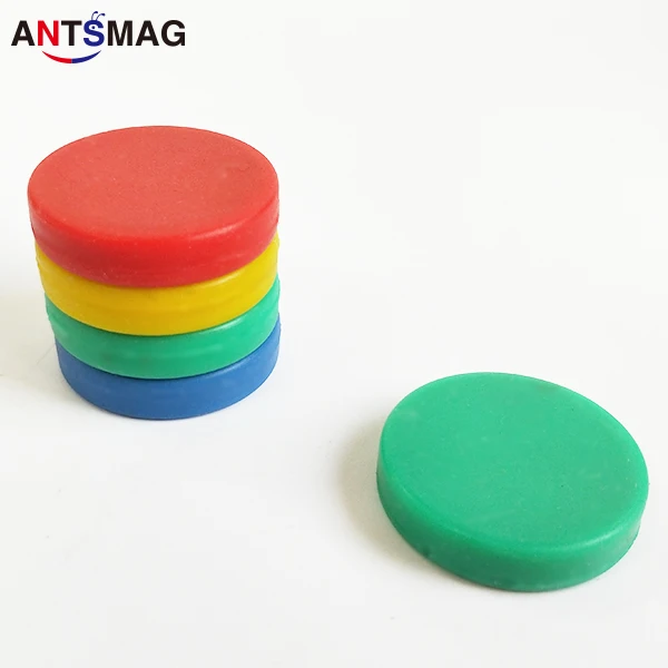 

Colorful Round Plastic Magnets D30mm Rubber Coated Magnets for Office, School,Refrigerator, Whiteboard DIY Magnets