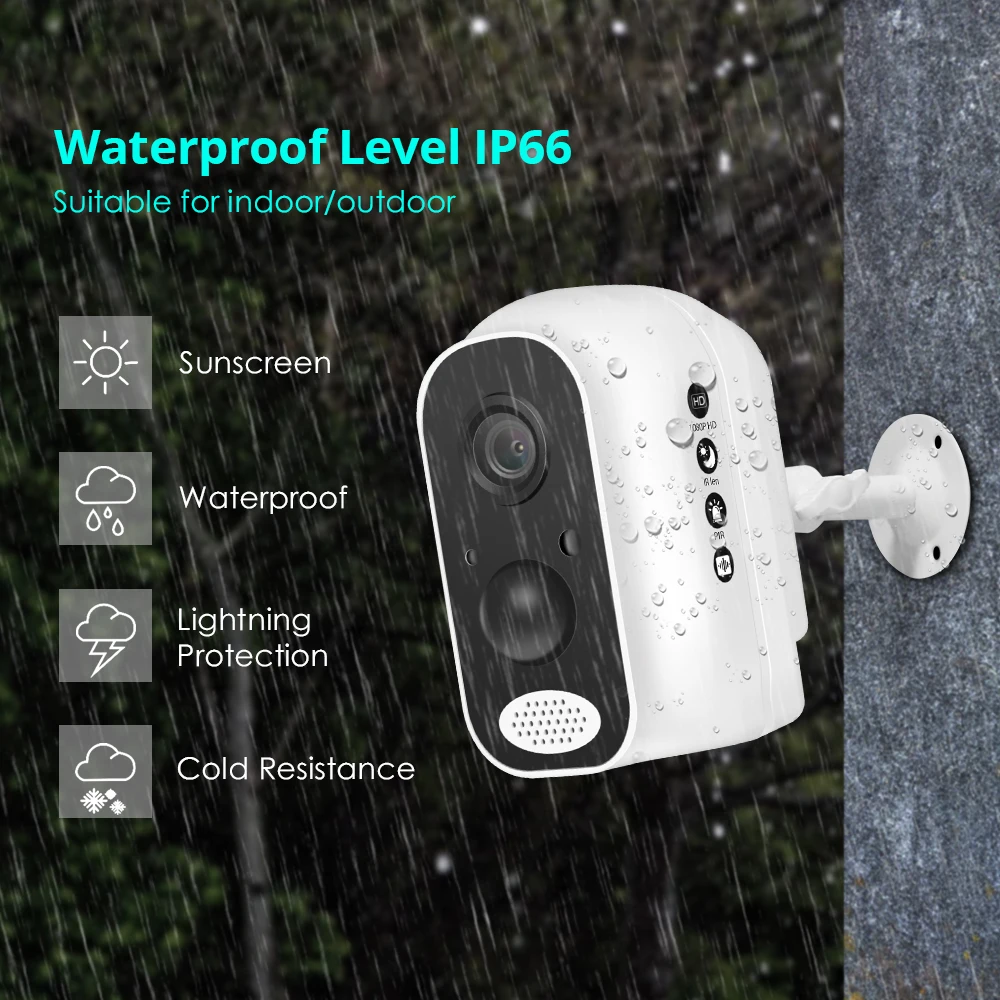 Hiseeu 13600mAh Battery IP Camera 1080P HD Wireless WIFI Camera 2.0mp Home Security Video Survellia