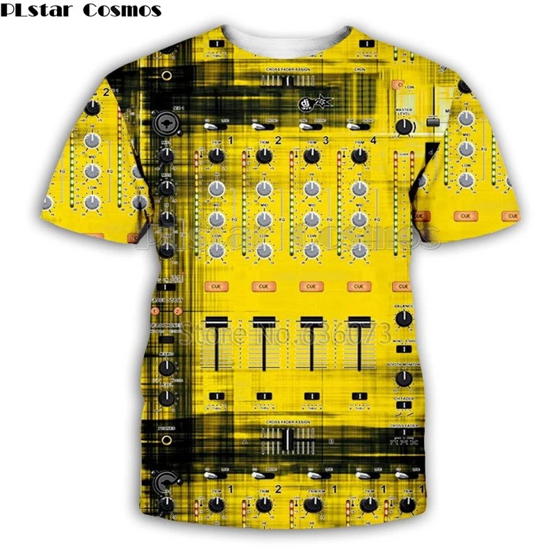 

fashion Dj controller 3D printed Men for Rock Dj disco player DJ Tee LED T Shirt Flashing Equalizer EL picture on T-Shirt 03