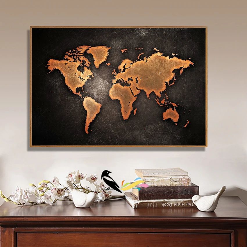 3d world map wall art Vintage 3d World Map Wall Prints And Posters For Living Room Decor Modern Study Office School Hotel Classical Wall Art Pictures Painting Calligraphy Aliexpress 3d world map wall art