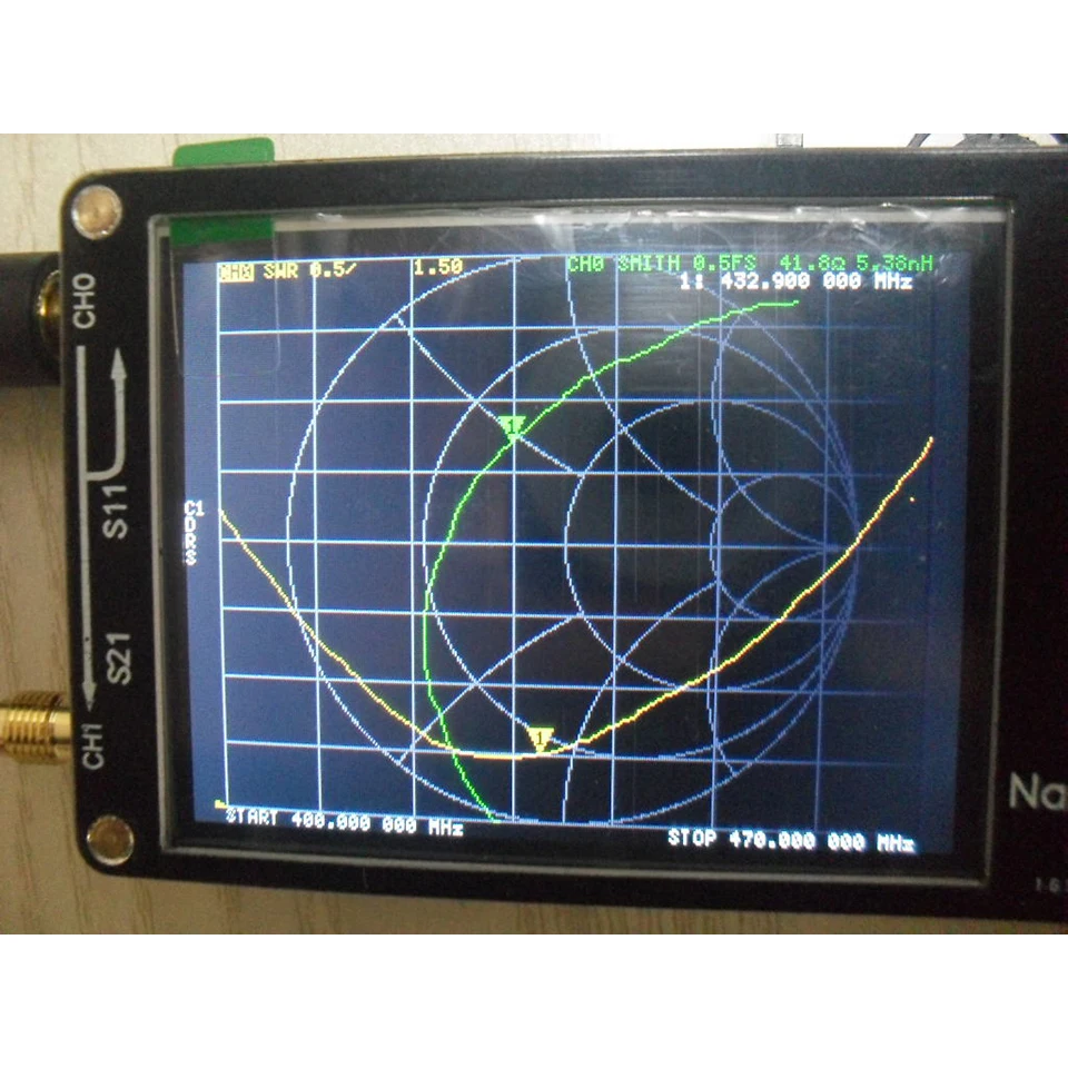 Lusya 2,8 дюймовый сенсорный экран NanoVNA HF VHF UHF UV векторный сетевой анализатор 50 кГц-300 МГц антенный анализатор с батареей I4-001