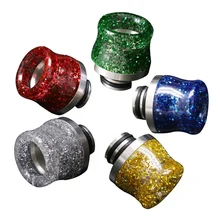 2018 New 510 Epoxy Resin Drip Tip Stainless Steel Short Wide Bore Drip Tip Mouthpiece For TFv8 Tank Atomizer Vape e-cigarette