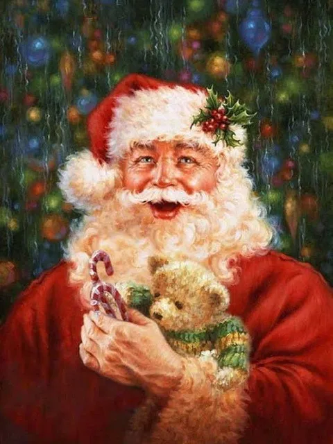 Azqsd Алмазная картина Санта Клаус Алмазная мозаика горный хрусталь зимняя Алмазная вышивка 5D DIY полный квадратный Рождественский домашний декор - Цвет: BB221Z