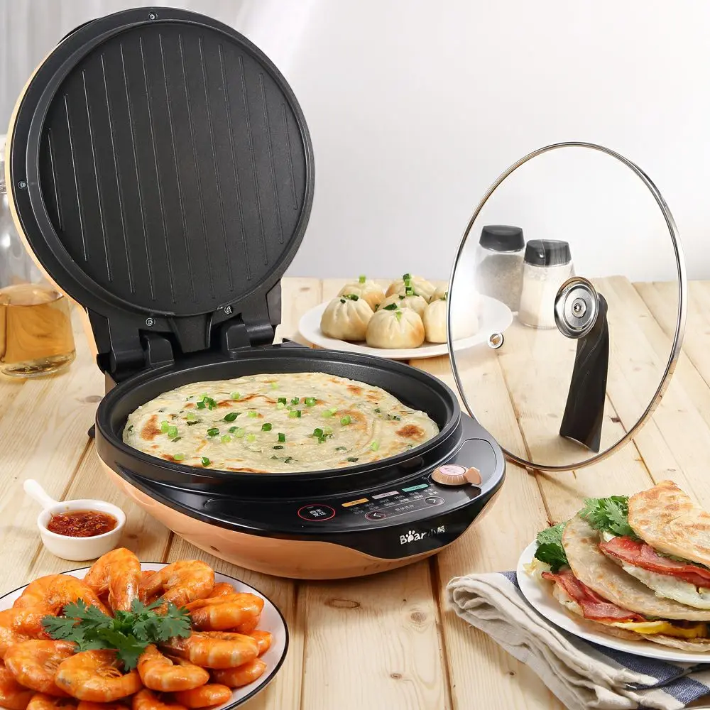 

220V Bear Electric Baking Pan Multifunctional Hover Double Side Heating Crepe Pancake Maker Machine EU/AU/UK Plug For Breakfast