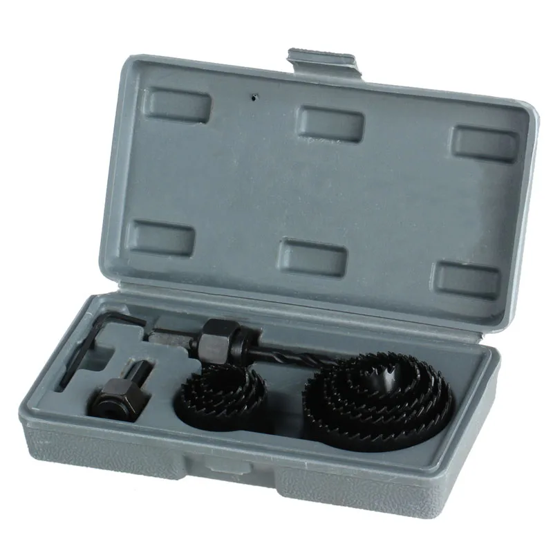 

11Pcs DIY Hole Saw Bit Cutting Set Kit 3/4"-1/2"(19mm-64mm) Wood Sheet Metal Alloys Circular Round Case Drill Bits