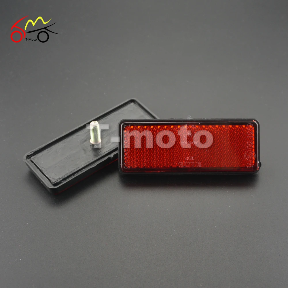 

2pcs LIGHT REAR REFLECTOR FOR ATV MOTORCYCLE DIRT BIKE SCOOTER QUAD RED Rectangle Reflector Sticker