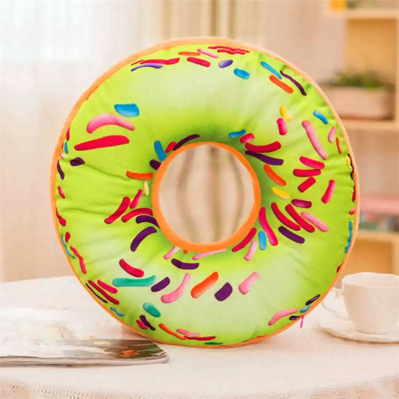Soft Plush Pillow Stuffed Seat Pad Sweet Donut Foods Cushion Cover Case Toys High quality Plush stuffed with PP cotton #3o10#f (11)