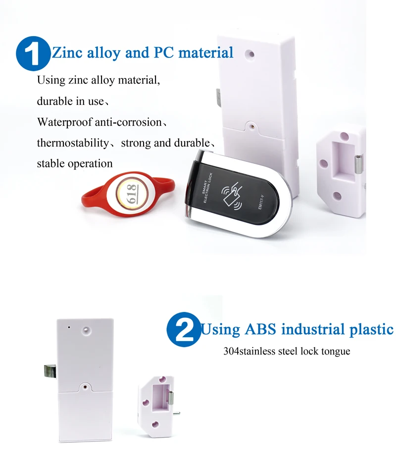 EM117 Home Private Locker Drawer Code Electronic Card Cabinet Lock For Gym Locker