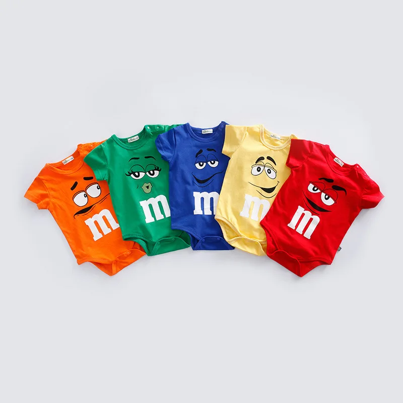 Bebé recién nacido de algodón mamelucos de manga corta de verano de bebé ropa de bebé bebe ropa M chocolates dulces monos traje Bebé recién nacido de algodón mamelucos de manga corta de verano de bebé ropa de bebé bebe ropa M chocolates dulces monos traje