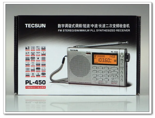 Tecsun PL-450 FM Радио стерео LW MV SW-SSB AIR PLL SYNTHESIZED PL450 вторичная переменная частота радио