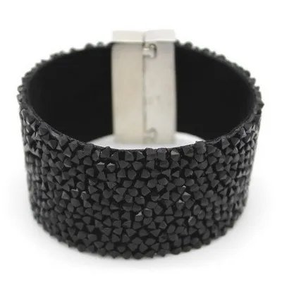 

New Fashion Jewelry Silver Plated Handmade DIY Bangles Hooks Brand Leather Vintage Male Black Bracelets Free Shipping