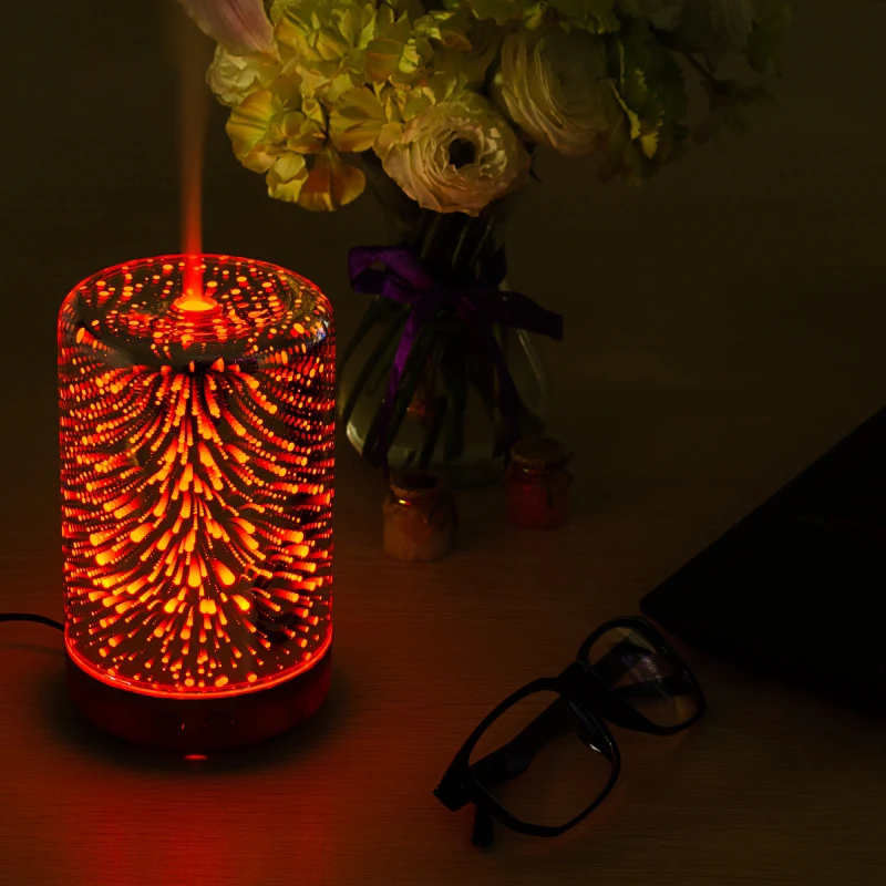 

LED Table Lamps Aromatherapy Lamps Air Humidifier Colorful Fireworks Effect Household Spray Ultrasonic Sprayer Bedroom Lighting