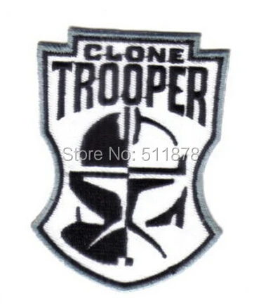 

3.5" Star Wars Clone Trooper Mask Logo Uniform Movie TV Series Costume Cosplay Embroidered Emblem applique iron on patch