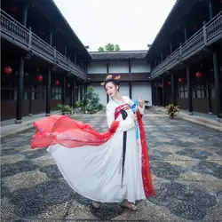 Китайский народный танец костюм hanfu винтажный вентилятор Танцы для традиционного китайского танца костюмы сценическая танцевальная