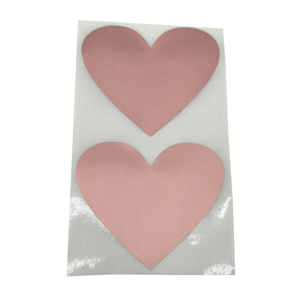 50 шт., наклейки для детей, игрушки 70*80 мм, в форме сердца, розовый цвет, пустая Обложка для секретного кода, домашняя игра, свадебное сообщение