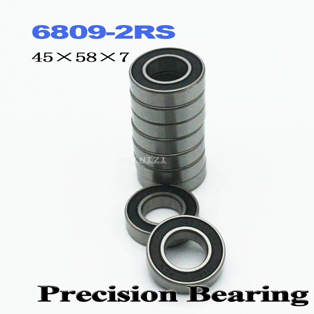 6809-2RS подшипник Φ 45x58x7 мм метрический тонкий секционный 6809 2RS шарикоподшипники 6809RS