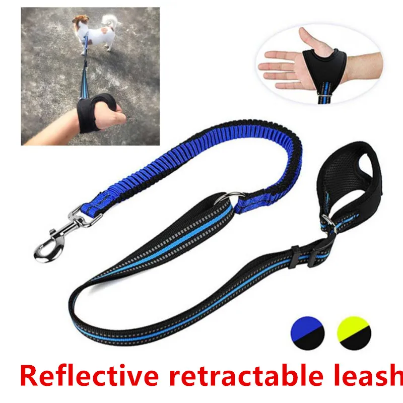 hand free Dog Leash Nylon Elastic Reflective Dogs Leash Outdoor walk