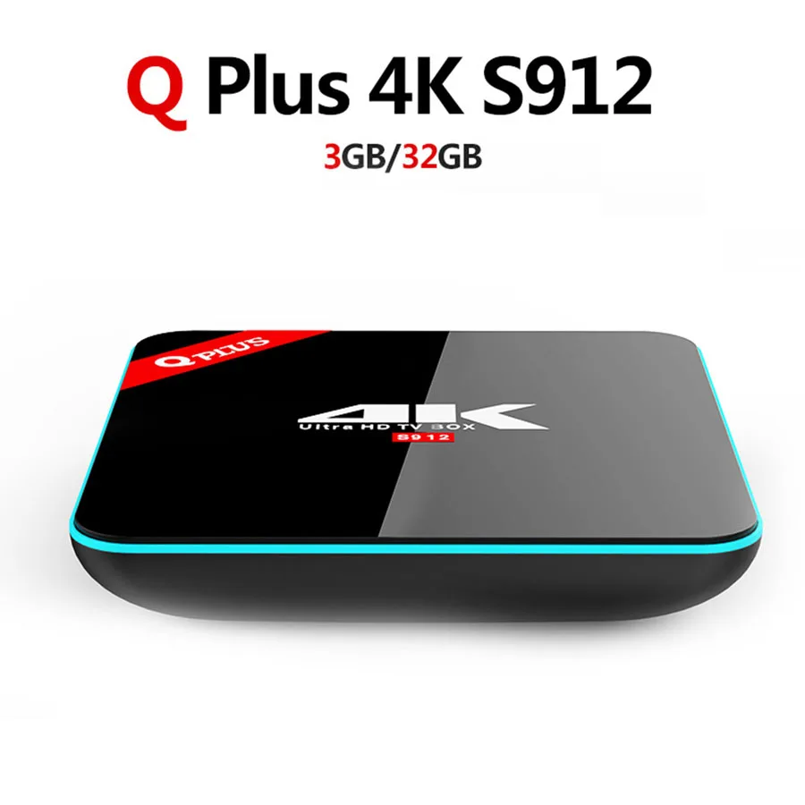 

JRGK Q Plus Android Box 3G+32G Amlogic S912 Smart TV Box Dual WiFi 2.4G 5G Bluetooth 4K HD Media Player Set-top Boxes