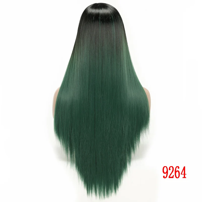 MERISI волосы 24 дюймов длинные прямые черный цвет 13 цветов синтетические парики для женщин термостойкие волосы для женщин на каждый день - Цвет: T27/30/4