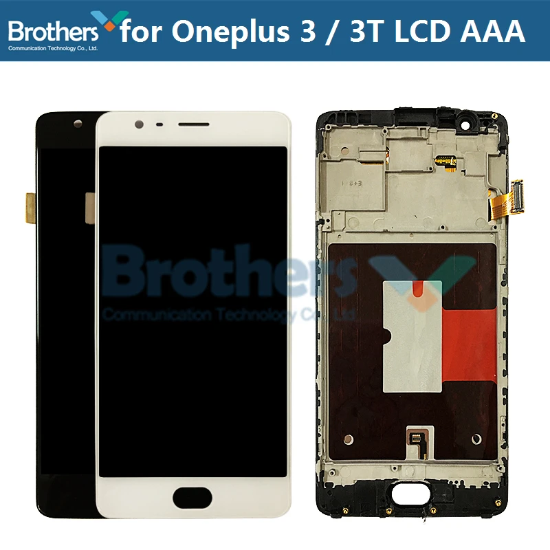 ЖК экран для Oneplus 3 3T дисплей A3000 сенсорный в сборе с рамкой дигитайзер TFT