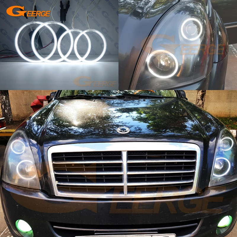 For Ssangyong Rexton 2006 2007 2008 2009 2010 2011 2012 headlight Excellent CCFL Angel Eyes kit Ultra bright illumination for mazda 3 mazda3 bl sp25 mps 2009 2010 2011 2012 2013 excellent ultra bright illumination ccfl angel eyes kit