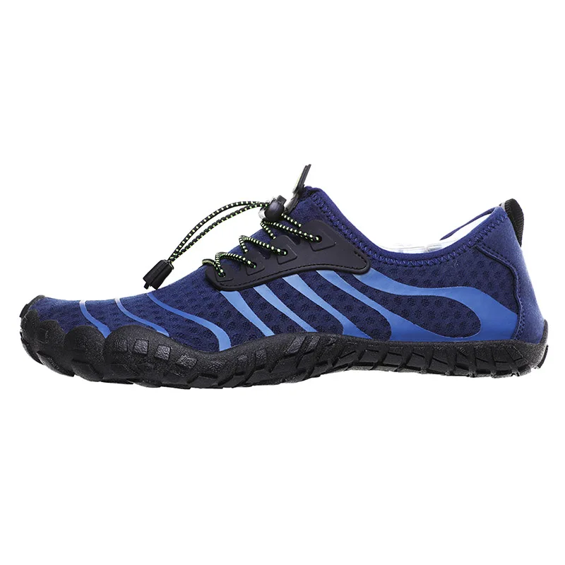 Быстросохнущая обувь для воды босиком летние дышащие сандалии для плавания унисекс теннисные кроссовки с пятью пальцами - Цвет: Dark Blue