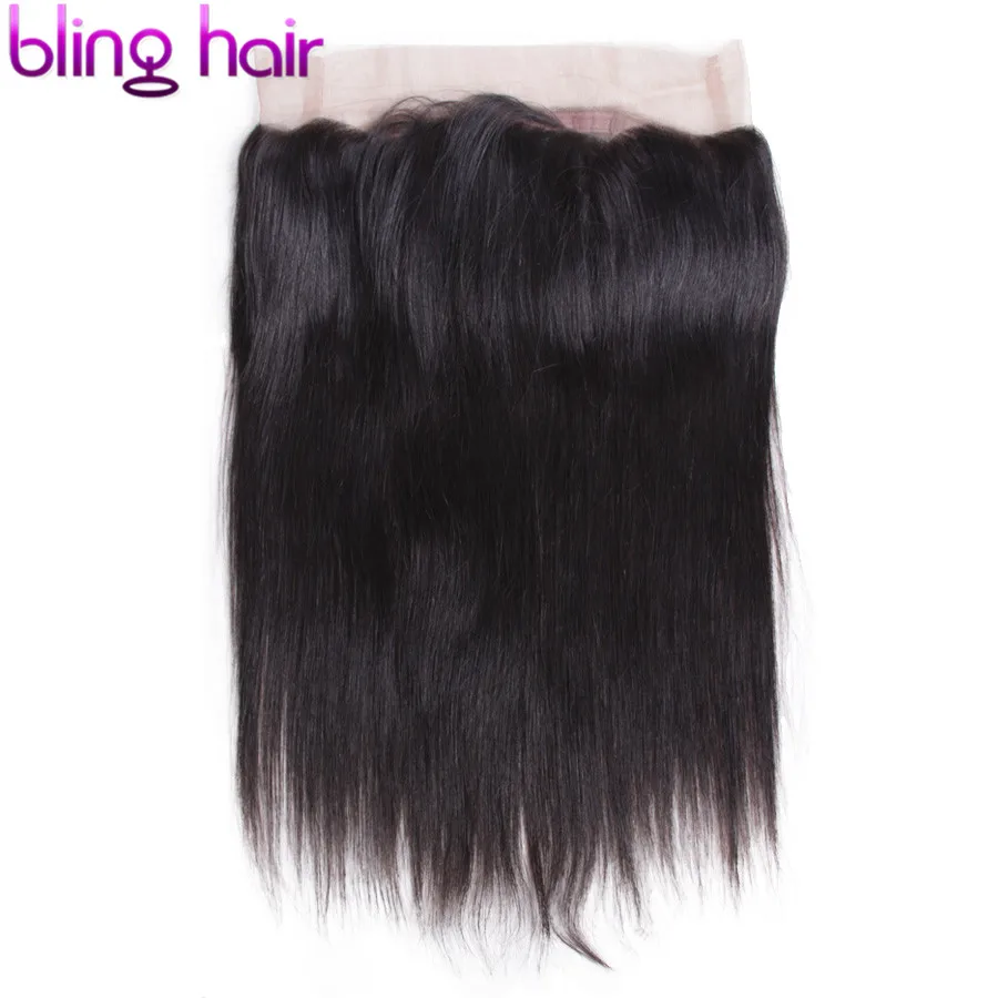 Bling Hair Remy 360 фронтальная кружевная застежка бразильские прямые человеческие волосы с детскими волосами свободная часть натуральный цвет 8-22 дюйма