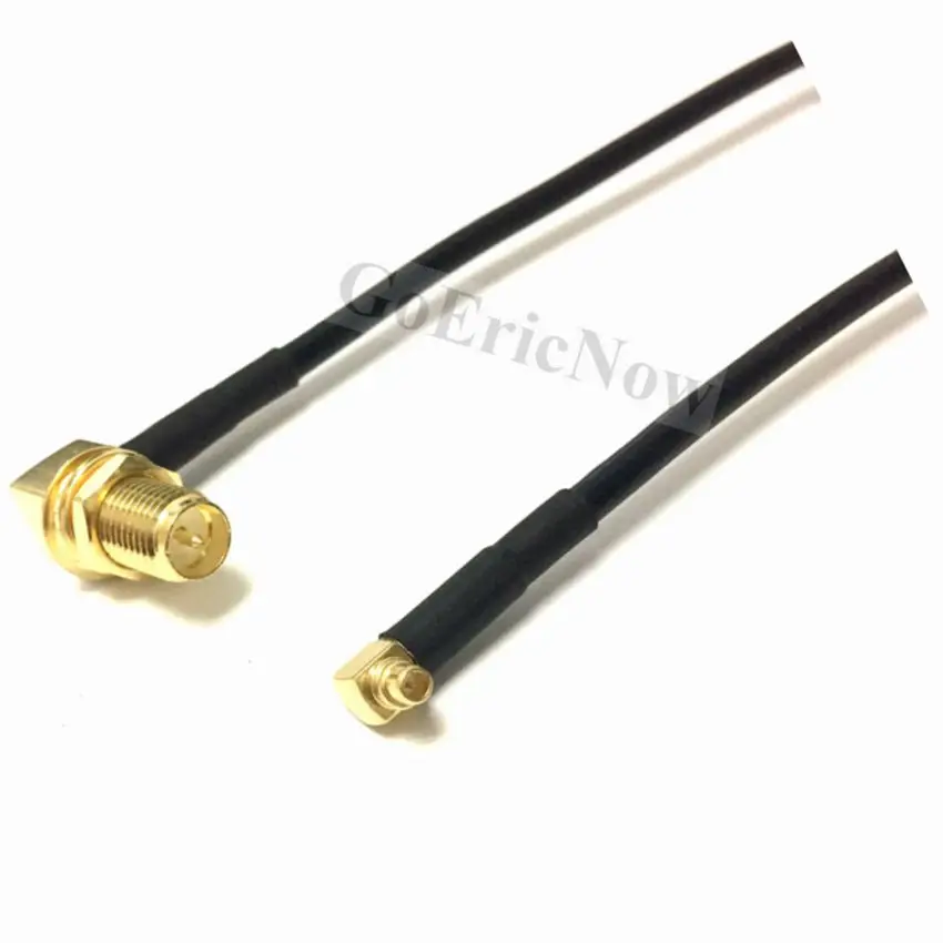 

5 pcs RF Coaxial Right Angle RP-SMA bulkhead Female to MMCX Male Angle RG174 Cable Connector (10cm)